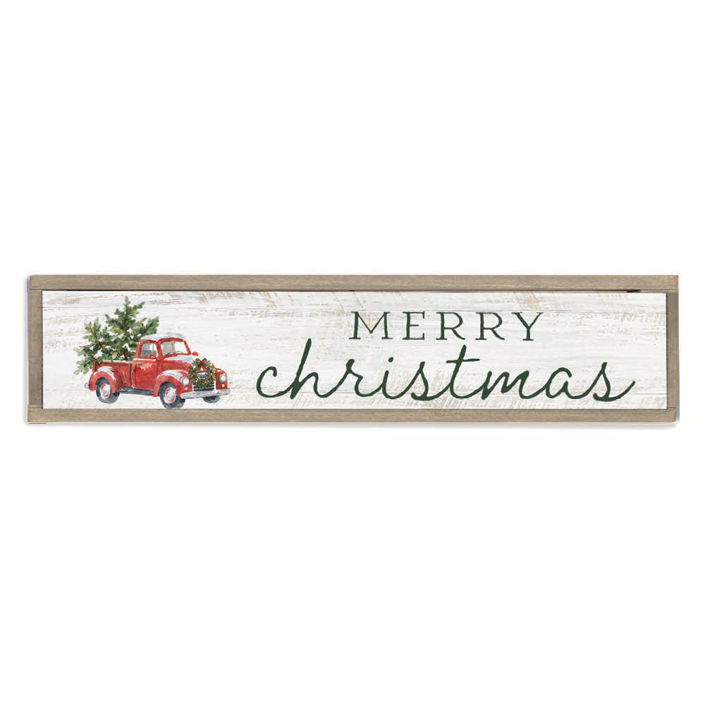 Holiday Truck Barn Wood Sign