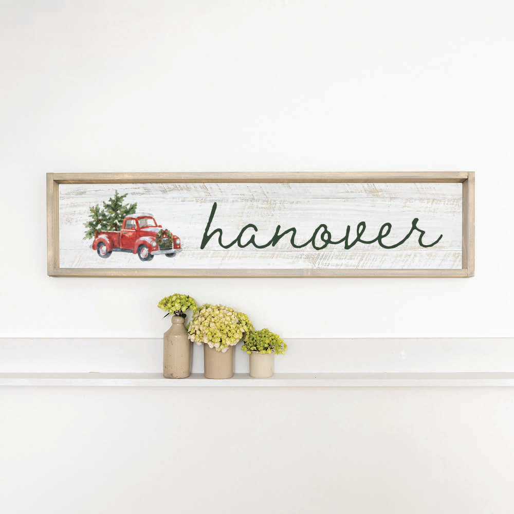 Holiday Truck Personalized Barn Wood Sign
