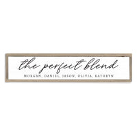 The Perfect Blend Personalized Barn Wood Sign