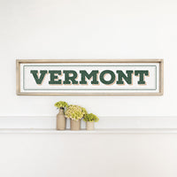 Vermont White/Green Barnwood Sign