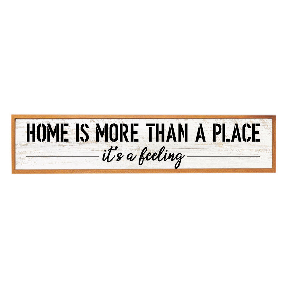 Home Its a Feeling Framed Barn Wood Sign