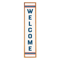 Americana Stripes Welcome Barn Wood Sign