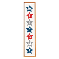 American Stars Welcome Barn Wood Sign