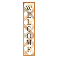 Welcome Fall Lattice  Framed Barn Wood Sign