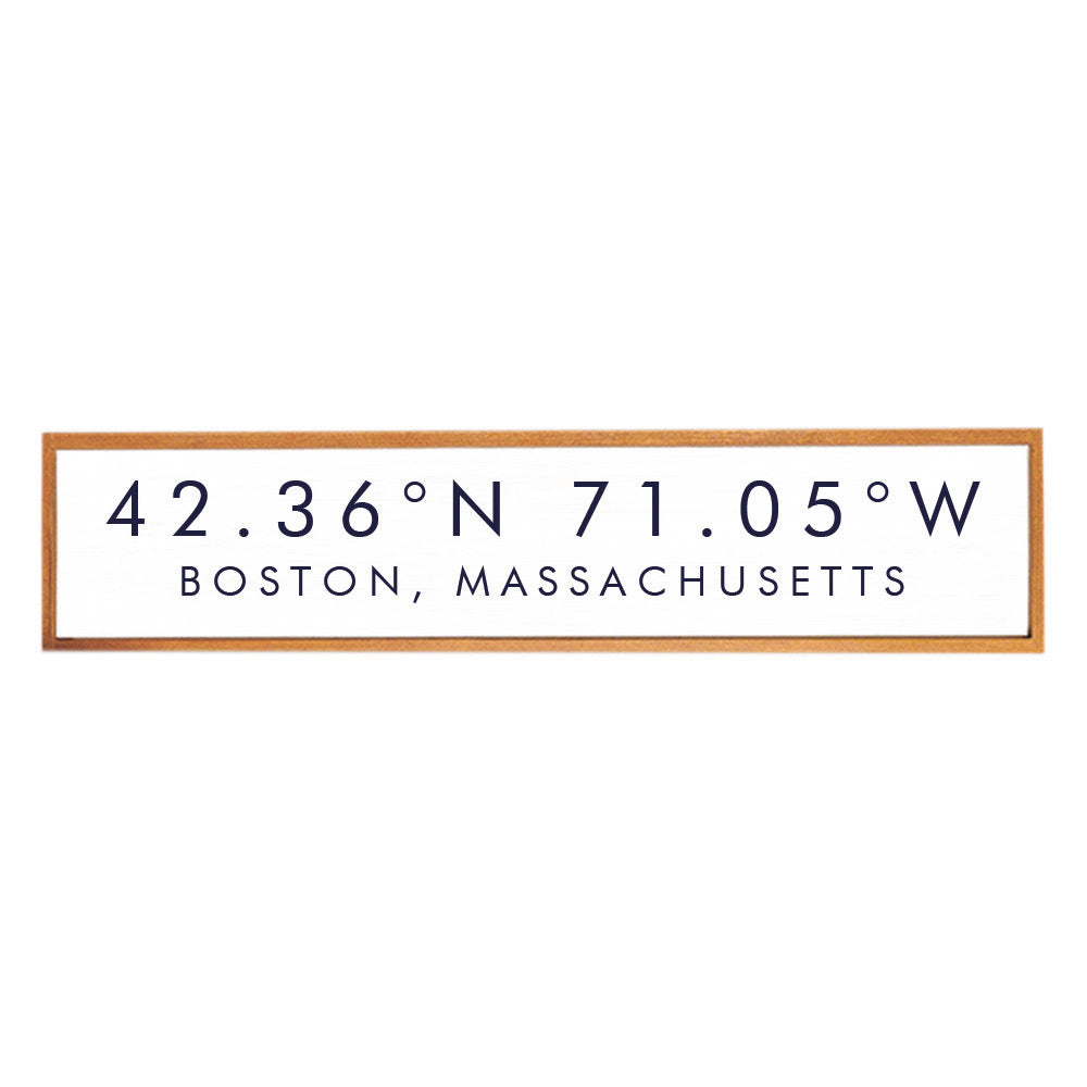 Modern White and Navy Coordinates Personalized Barn Wood Sign