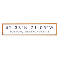 Modern White and Navy Coordinates Personalized Barn Wood Sign