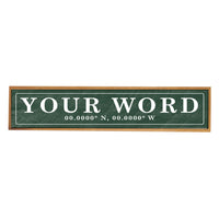 Your Word Personalized Green/White Framed Barnwood Sign