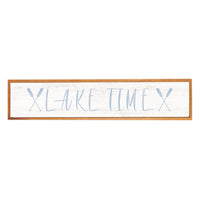 Framed Lake Time Oars Barnwood Sign