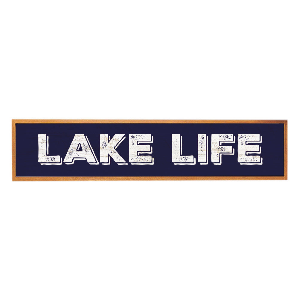 Framed Lake Life Barnwood Sign