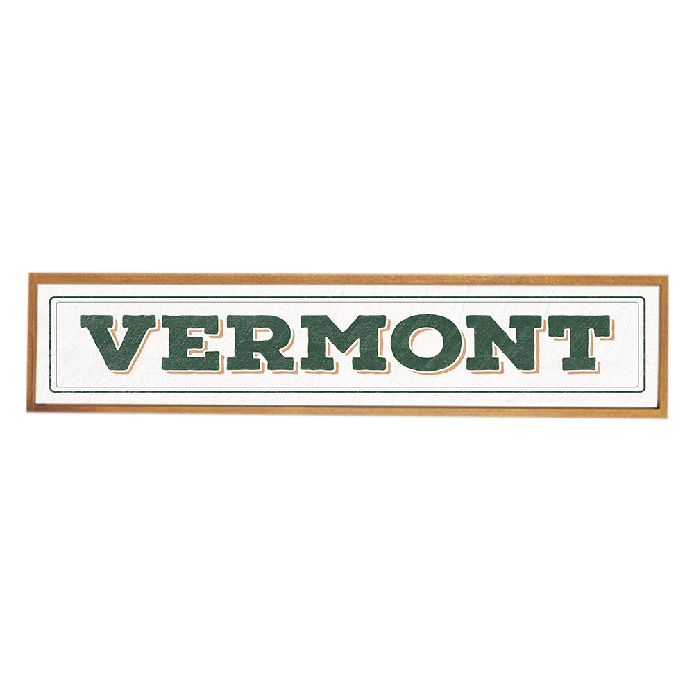 Vermont White/Green Barnwood Sign
