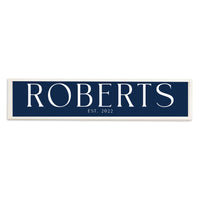 Family Name Established Navy Personalized Barn Wood Sign