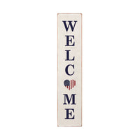 American Flag Heart Welcome Barn Wood Sign