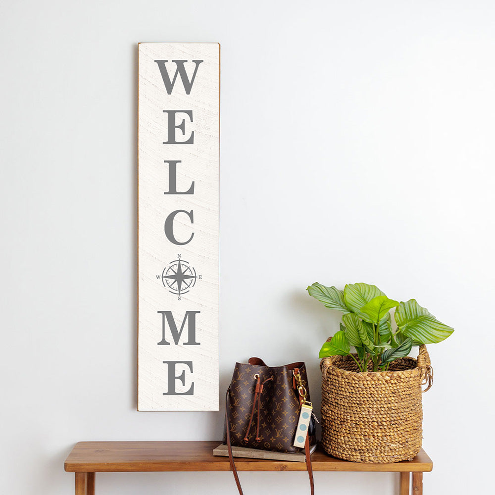 Compass Welcome Barn Wood Sign