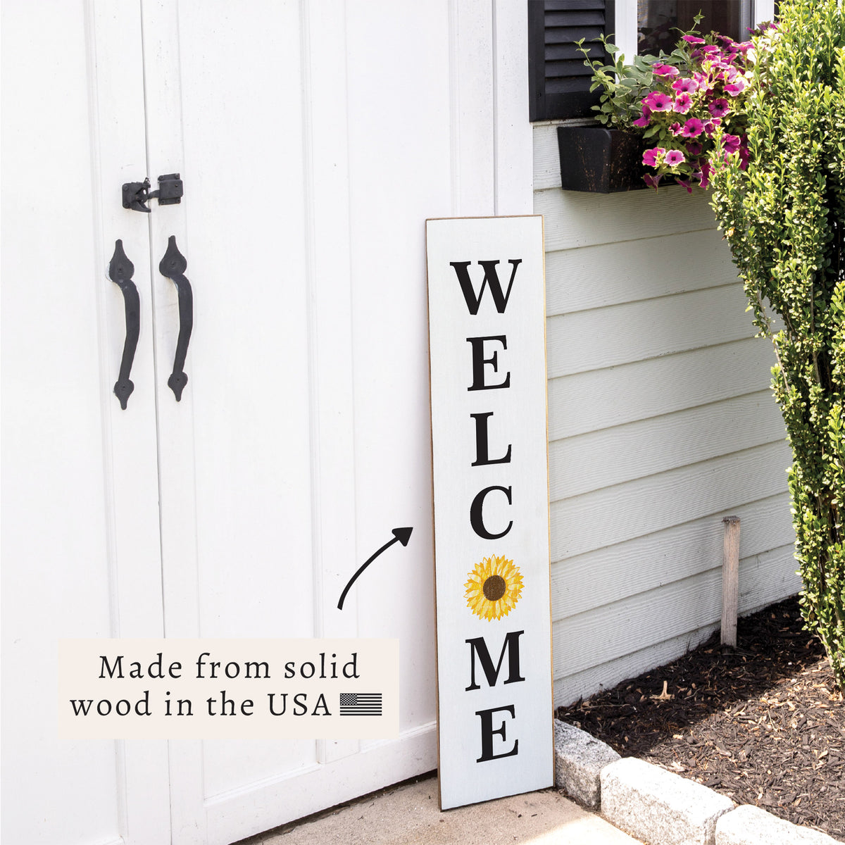 Sunflower Welcome Porch Leaner