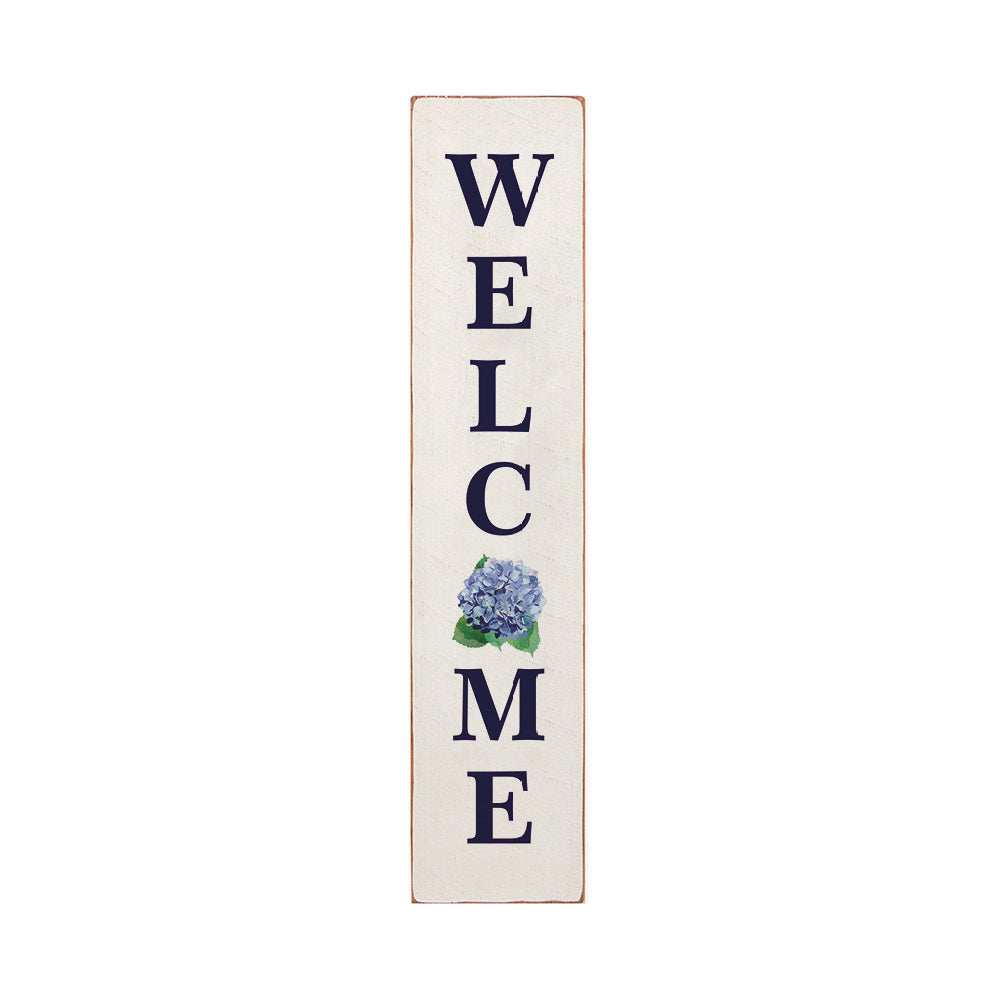 Hydrangea Welcome Barn Wood Sign