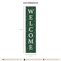 Evergreen Christmas Tree Welcome Porch Leaner