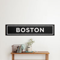 Bold Black Bordered Personalized Barn Wood Sign