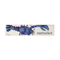 Watercolor Blue Lobster Personalized Barnwood Sign