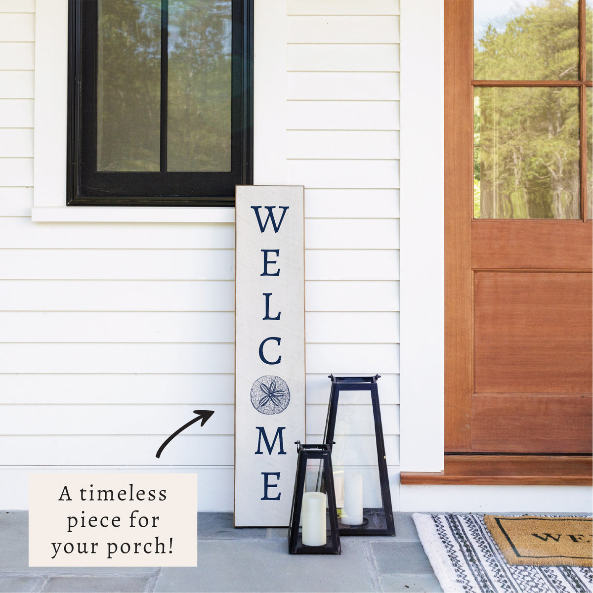 Sand Dollar Sketch Porch Leaner