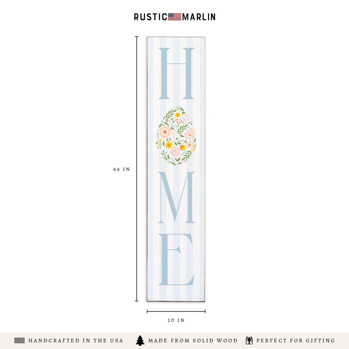 Floral Easter Egg Home Porch Leaner