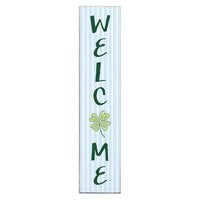 Preppy Shamrock Welcome Porch Leaner
