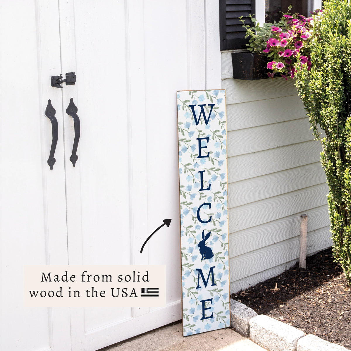 Bluebell Bunny Welcome Porch Leaner