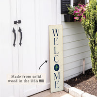 Welcome Kennebunkport Tree Icon Vertical Porch Leaner