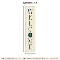 Welcome Kennebunkport Tree Icon Vertical Porch Leaner