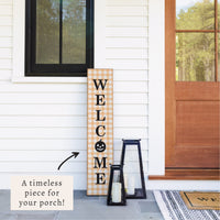 Halloween Welcome Gingham Porch Leaner