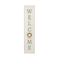 Vertical Welcome Barnwood Sign