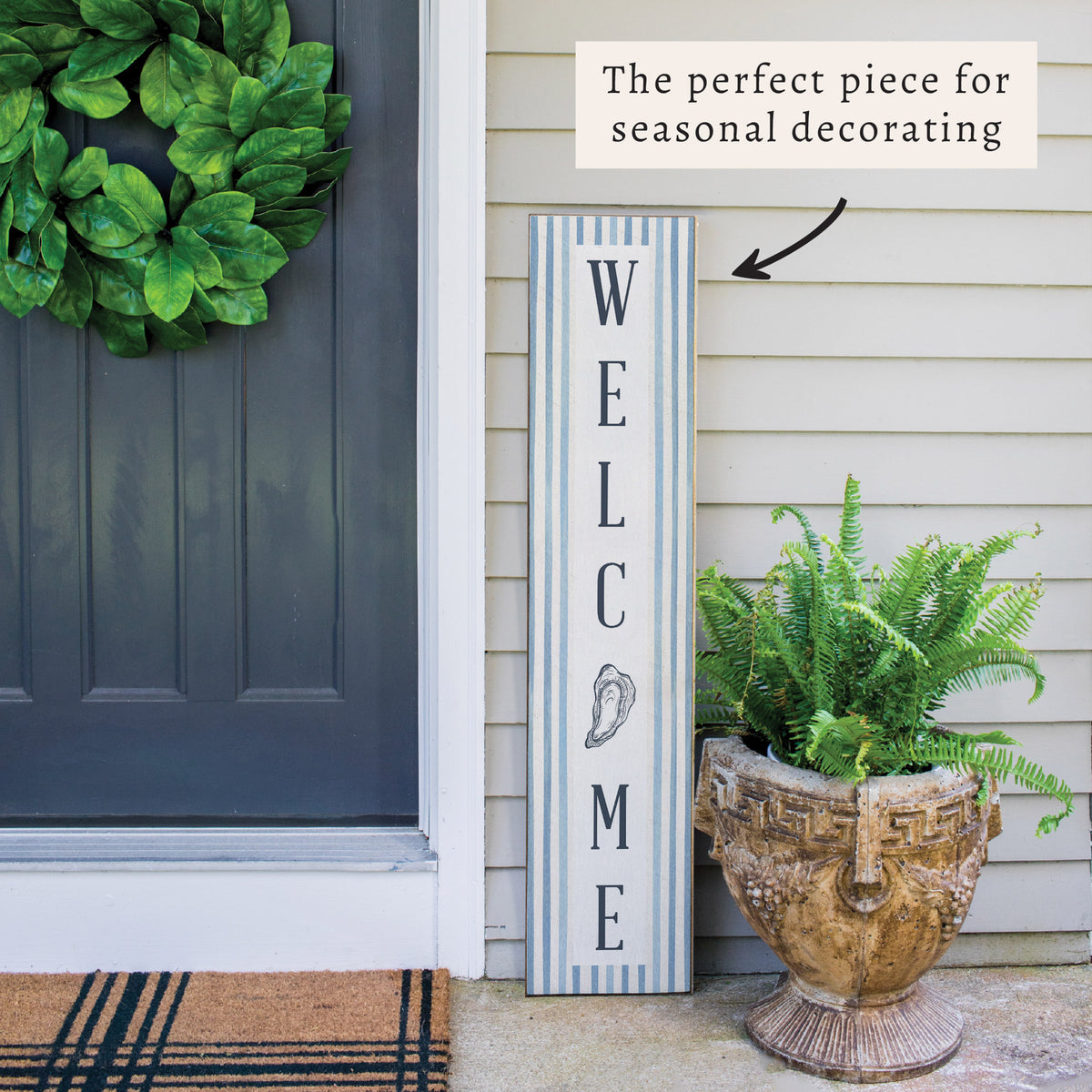 Seaside Oyster Welcome Porch Leaner