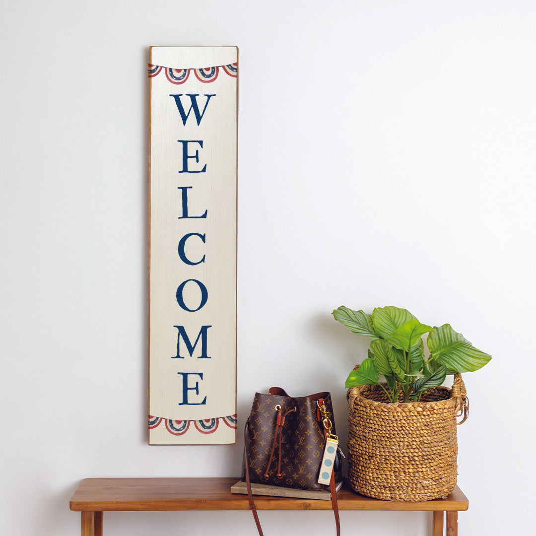 Welcome Americana Barnwood Sign