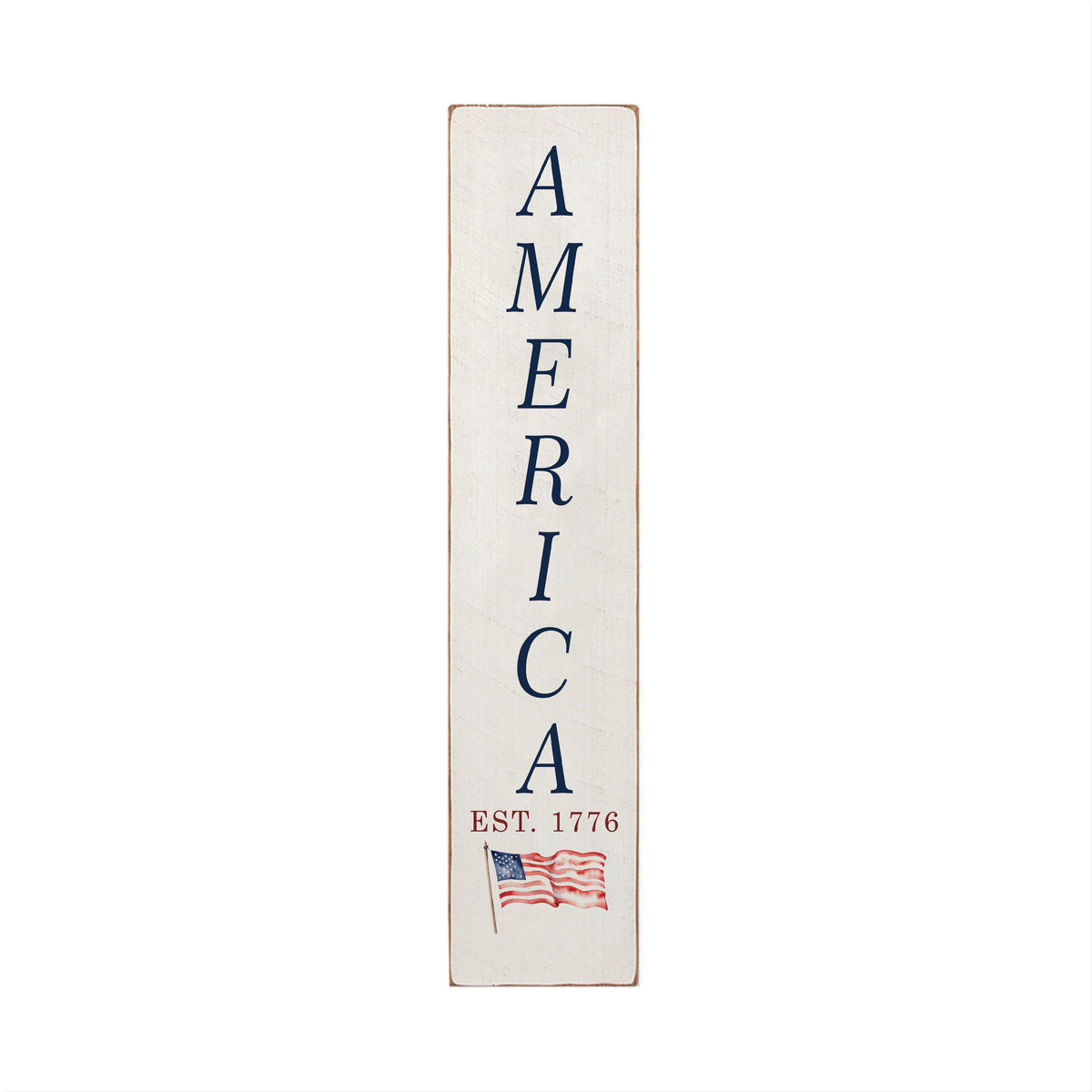 America Est 1776 Flag Barn Wood Sign