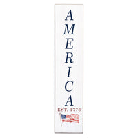 America Est 1776 Flag Porch Leaner