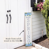 Hello Spring Hydrangea Bloom Porch Leaner