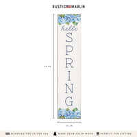 Hello Spring Hydrangea Bloom Porch Leaner
