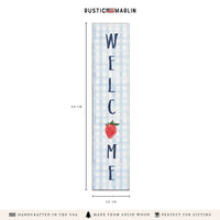 Strawberry Welcome Porch Leaner