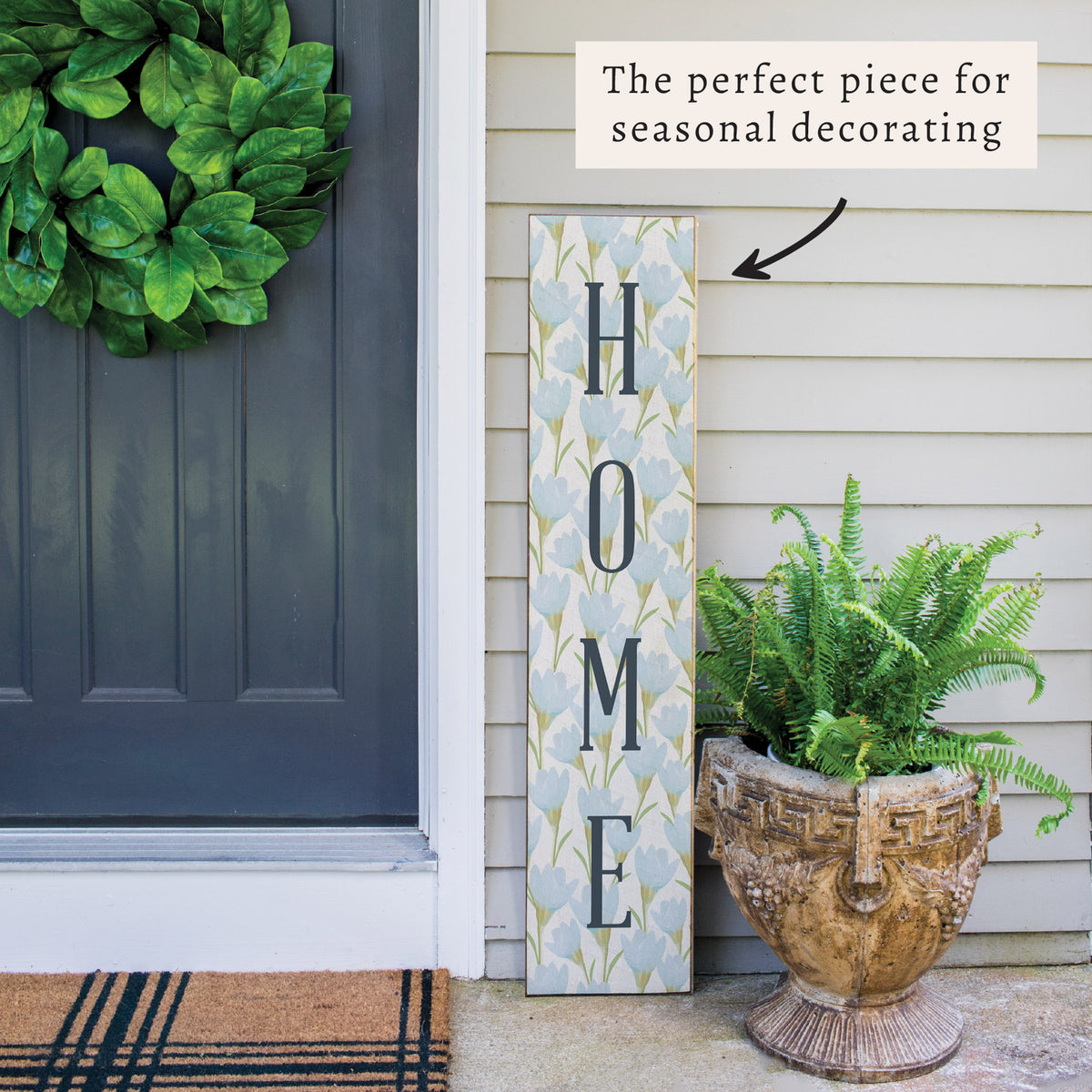 Blue Blossom Home Porch Leaner