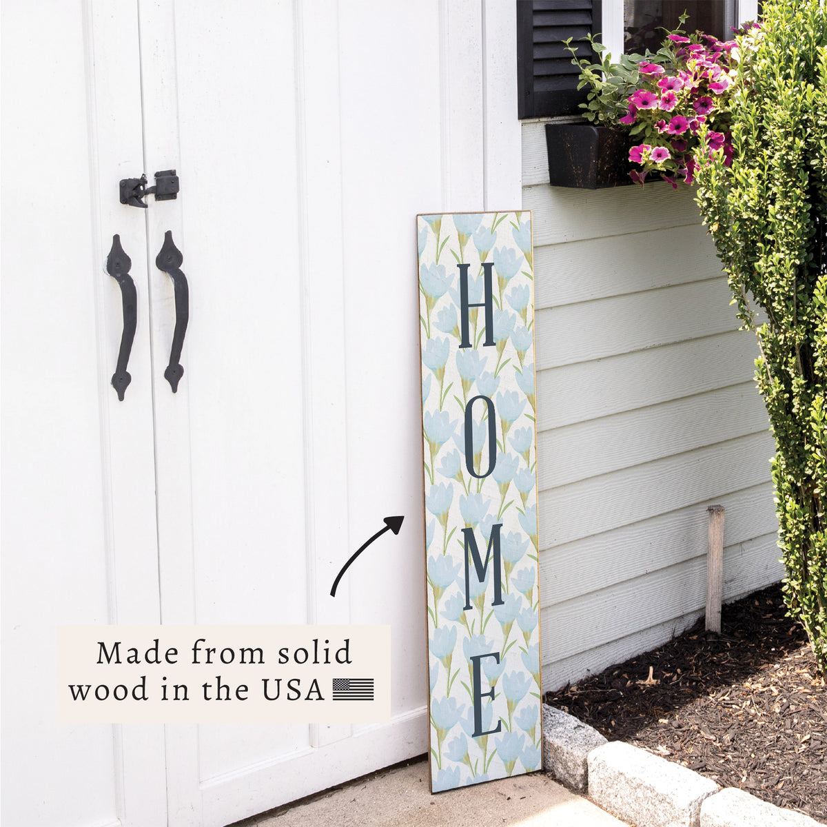 Blue Blossom Home Porch Leaner