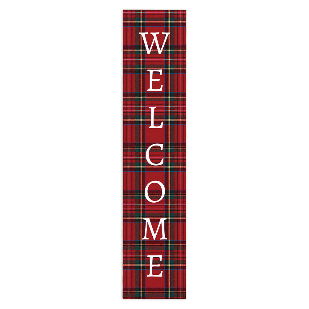 Classic Tartan Welcome Porch Leaner