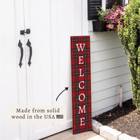 Classic Tartan Welcome Porch Leaner