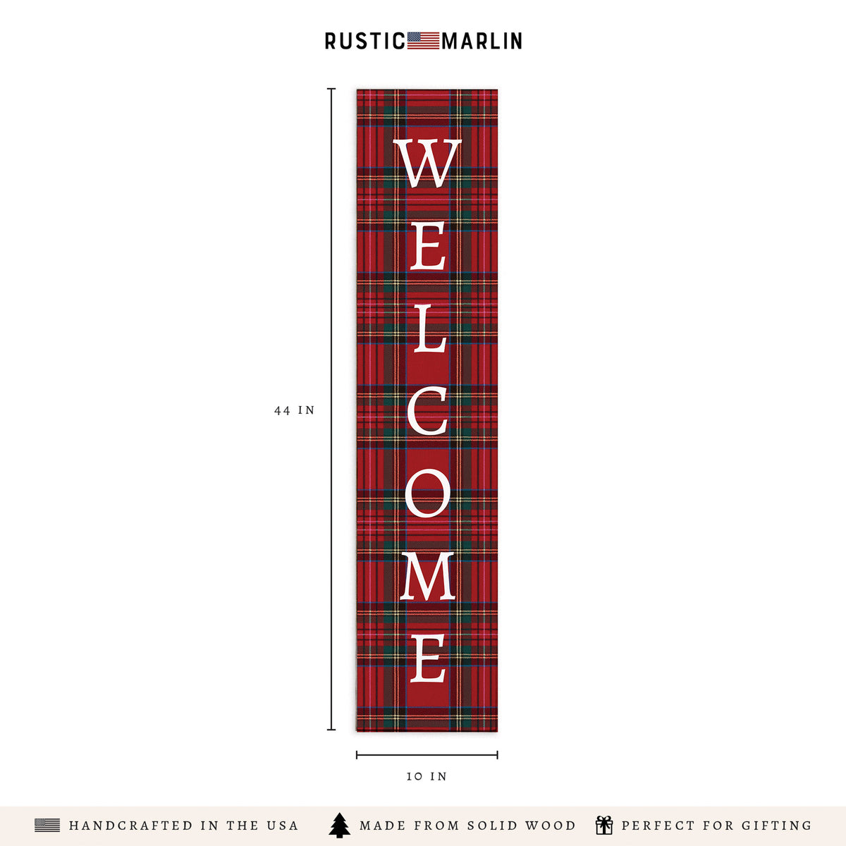 Classic Tartan Welcome Porch Leaner