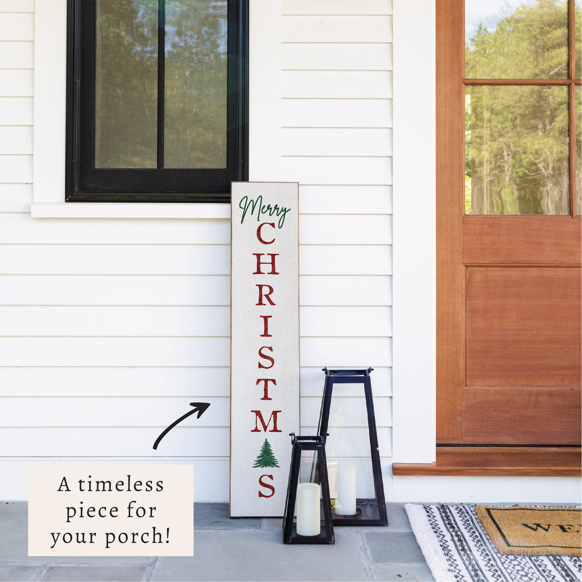 Merry Christmas Tree Porch Leaner