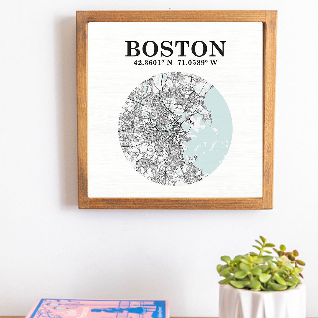 Boston Map Art Wall Art