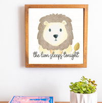 Lion Sleeps Tonight 12" x 12" Wall Art