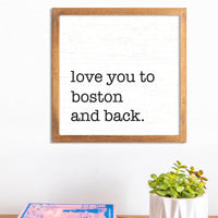 Love You To 12" x 12" Personalized Wall Art
