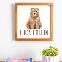 Bear Personalized Wall Art