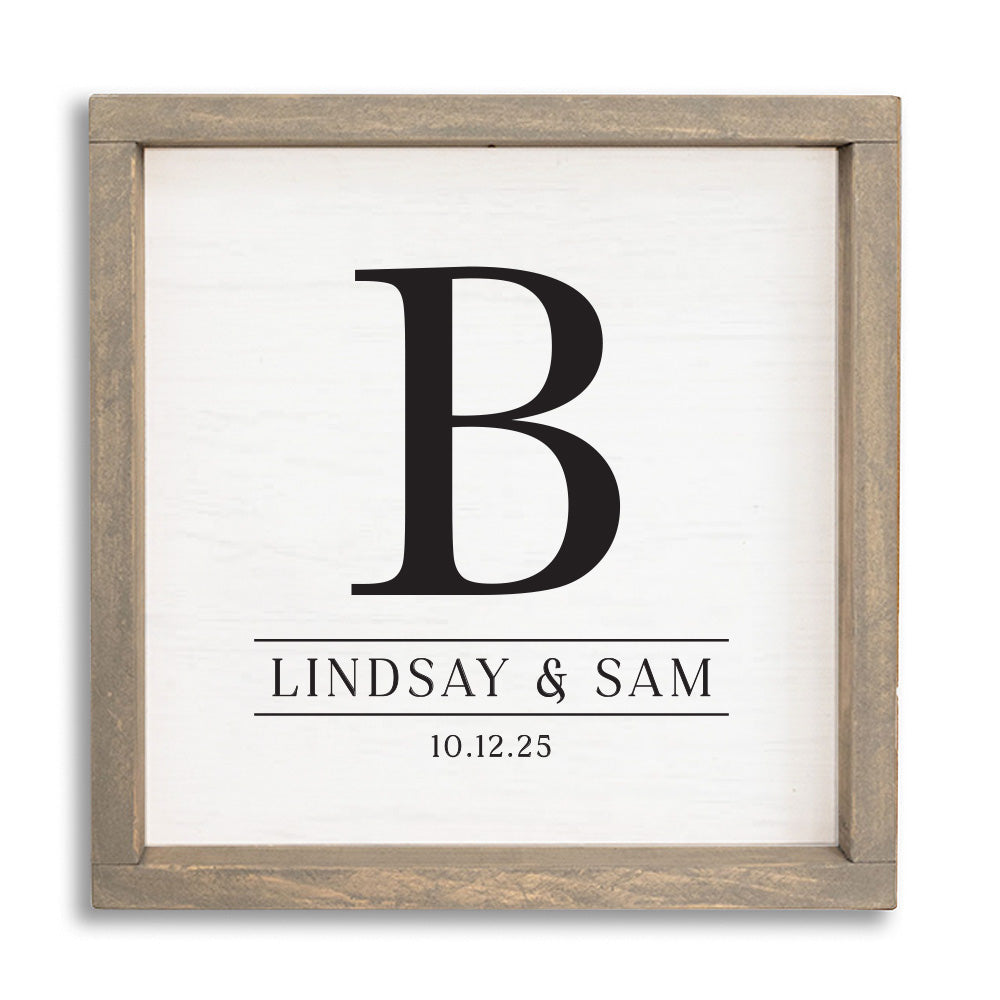 Initial Personalized Wall Art