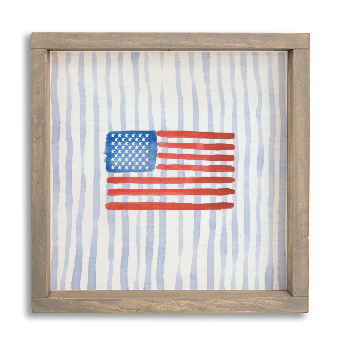 American Flag Watercolor Wall Art