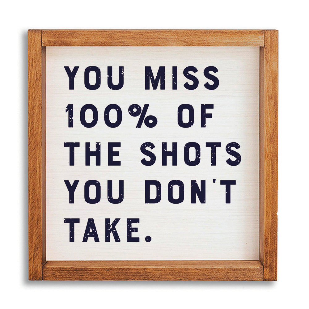 You Miss 100% Shots 12" x 12" Wall Art